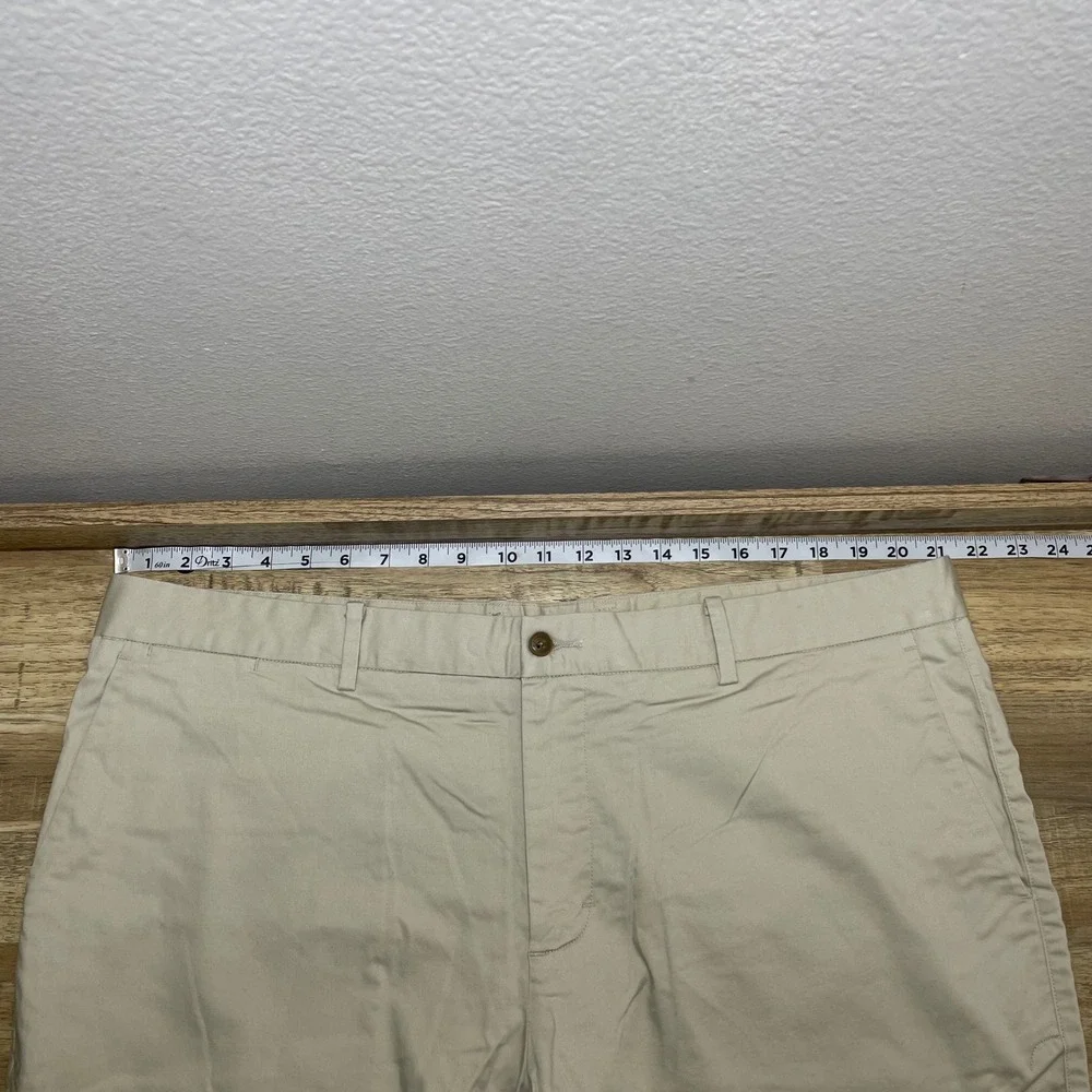 B. Draddy Mens Size 40 Stone Khaki Tencel Cotton Chino Golf Shorts 9.5